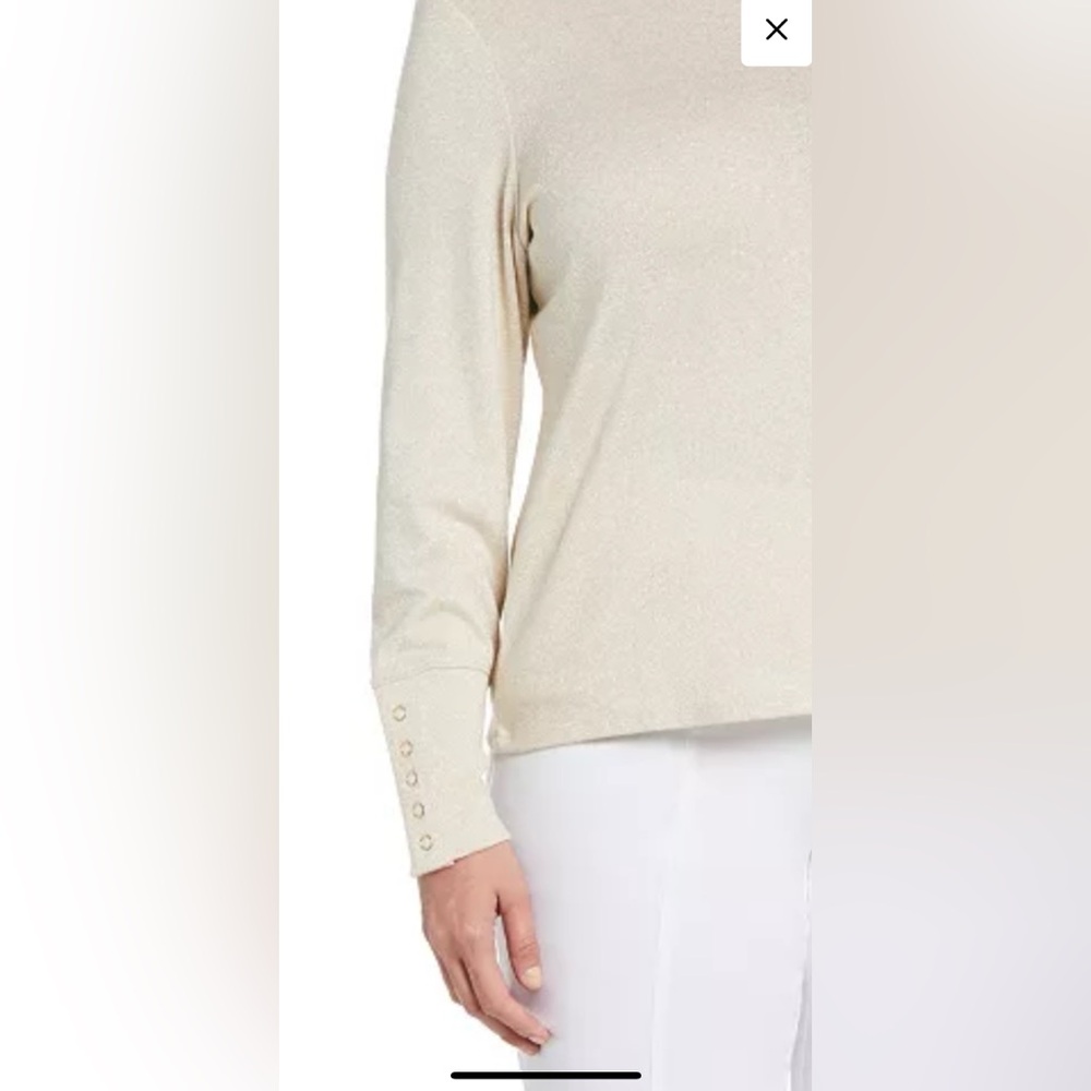 NWT RAFAELLA Cream Long Sleeve Sweater….. 493